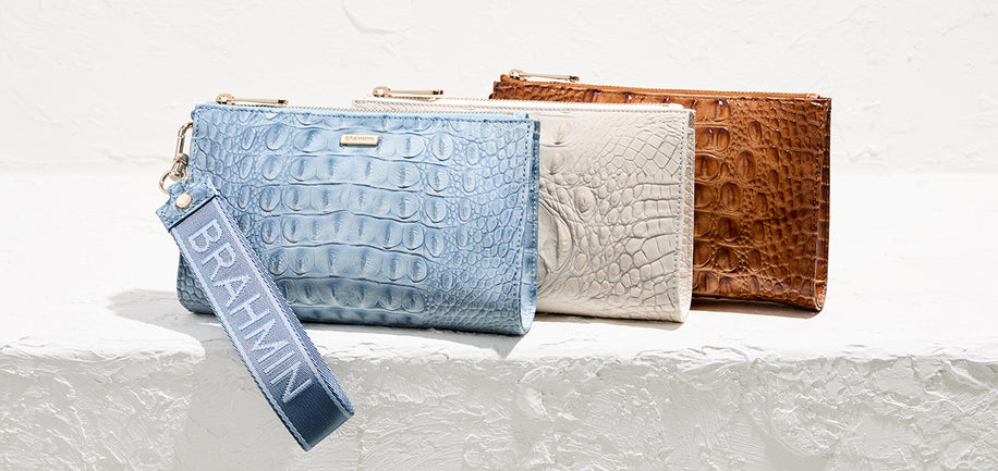 Stonewash, Ivory, Cinnamon Adia on a light surface.